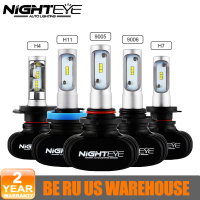 NIGHTEYE LED Headlights Bulbs H7 H4 H11 H8 H9 9005 HB3 9006 HB4 H1 8000LM Car Lamp 50W 6500K White Auto Headlamp Fog Light Bulbs