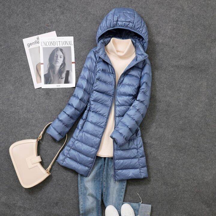 2023-women-spring-jacket-ultralight-thin-packable-down-long-jacket-female-hat-detachable-slim-fit-skirt-coat-portable-outwear