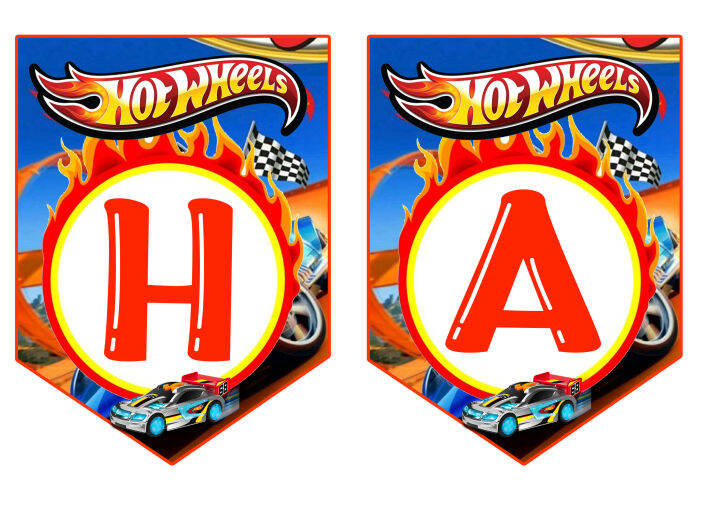 Hot Wheels Theme Party Banner 