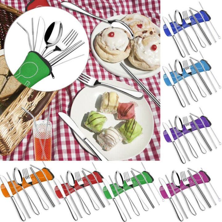 7-pcs-fork-spoon-fork-spoon-knife-tableware-dining-canteen-cutlery-set-luxury-stainless-steel-portable-for-travel-camping-new-flatware-sets
