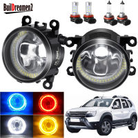 Angel Eye Fog Light For Dacia Duster 2010 2011 2012 2013 2014 2015 Car Fog Lamp with Halo Ring Daytime Running Light H11 12V