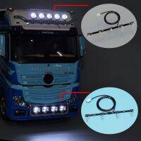 LED Roof Spotlight PCB Board Light Front Face Chin Lamp for 1/14 Tamiya RC Truck Trailer Mercedes Benz Actros 3363 56348 Part