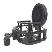 Microphone Professional Shock Mount Holder with Filter Screen Universal Mic Bracket for Condenser Mic