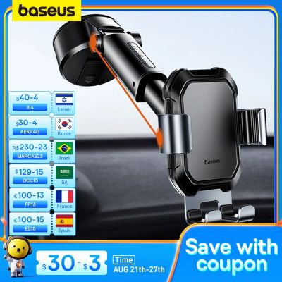 Baseus Car Phone Holder Stand Sucker for iPhone Xiaomi Strong Suction Cup Car Mount Holder 360 Adjustable Gravity Car Holder Car Mounts