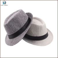 LUCHY WATCHES แฟชั่น Gangster Cap Spring Summer Autumn Felt Beach Sun Hat Jazz Cap Fedora Cap Top Hats