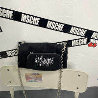 Y Demo Harajuku Letters Embroidery Women Chains Bag Punk Gothic ns One Shoulder Bag For Female 2021