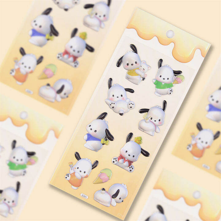 ace-one-wexia-โมเดล-sanrio-bubble-paste-goo-card-goo-แผ่นสติกเกอร์การ์ตูนทำรายงานด้วยมือ-diy-วัสดุบัตรบรรจุภัณฑ์อิสระ