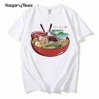 Japan Ramen Men T-Shirt Cool Ramen Shark Noodles Printed Hipster Graphic Tshirt O Neck Casual Summer Tee Funny Tops