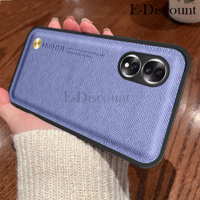 เคสโทรศัพท์ใหม่สำหรับ Honor 90 Pro เคสหนังลายขวางป้องกันเลนส์ลายนิ้วมือรู้สึกสบายสำหรับเคส Honor 90