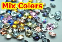 Mixed Colors 8mm 10mm 12mm 14mm 16mm 18mm 20mm Chinese Top Quality Round Fancy Stone Rivoli glass beads Beads