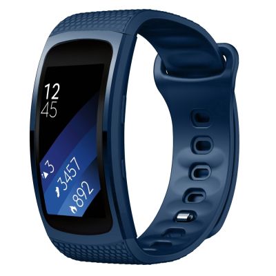 สำหรับเกียร์ Samsung Fit2สายนาฬิกาข้อมือซิลิโคนมืออาชีพขนาด: S (สีน้ำเงินเที่ยงคืน)