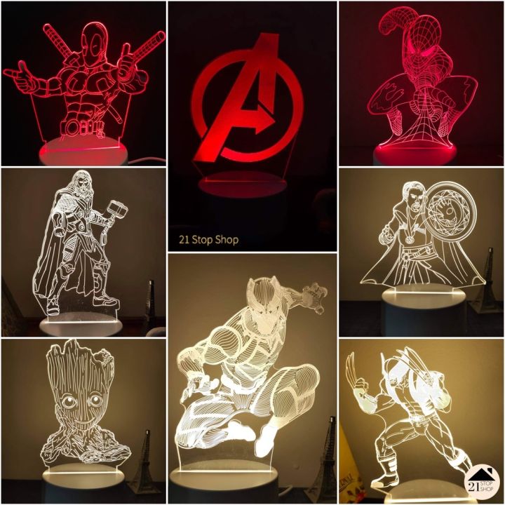 Marvel 3D LED Spiderman Main