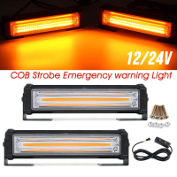 2PCS 40W 12V 24V LED COB Car Front Grille warning Light Head LED Mini Strobe Emergency Lightbar for Jeep Truck Trailer Bus