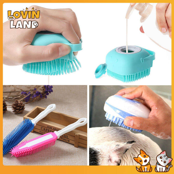 3pcs Dog Bath Brush Dog Shampoo Brush Dog Scrubber for Bath Pet Supplies Dog Bathing Brush Scrubber Dog Shower/Grooming/Washing Brush with Adjustable