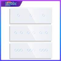 【DT】hot！ Bingoelec 3/6/9Gang 1 Way 86x228mm Luxury Tempered Glass Panel Wall Switches