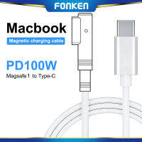 Fonken USB PD100W C ไปยัง Mag-Safe1/2 L/t-Tip สาย TypeC สายแล็ปท็อปตัวเมียสำหรับ Mac(Book) Air Pro หัวเปลี่ยนสายชาร์จที่รวดเร็ว