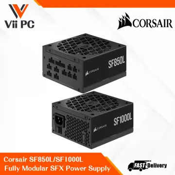Corsair 1000W Fully Modular SFX Power Supply - ATX 3.0, PCIe 5.0, Quiet  120mm Fan, 80 Plus Gold, Zero RPM Mode, 105°C Capacitors - Black