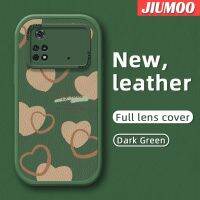 เคส JIUMOO สำหรับ Xiaomi Poco M4 Pro 5G Redmi Note 11T 5G Note 11S 5G เคสกระแสแฟชั่นแบรนด์สวยลายความรักบางๆเคสนุ่มหนังซิลิกาเจลป้องกันเลนส์ตกเคสกันกระแทก