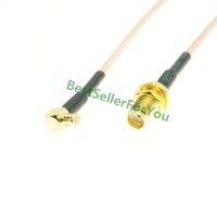 ﹉ SMA Female Nut Bulkhead To MCX Male Connector Right Angle RA PLUG RG316 Pigtail Cable RF Coaxial Cable