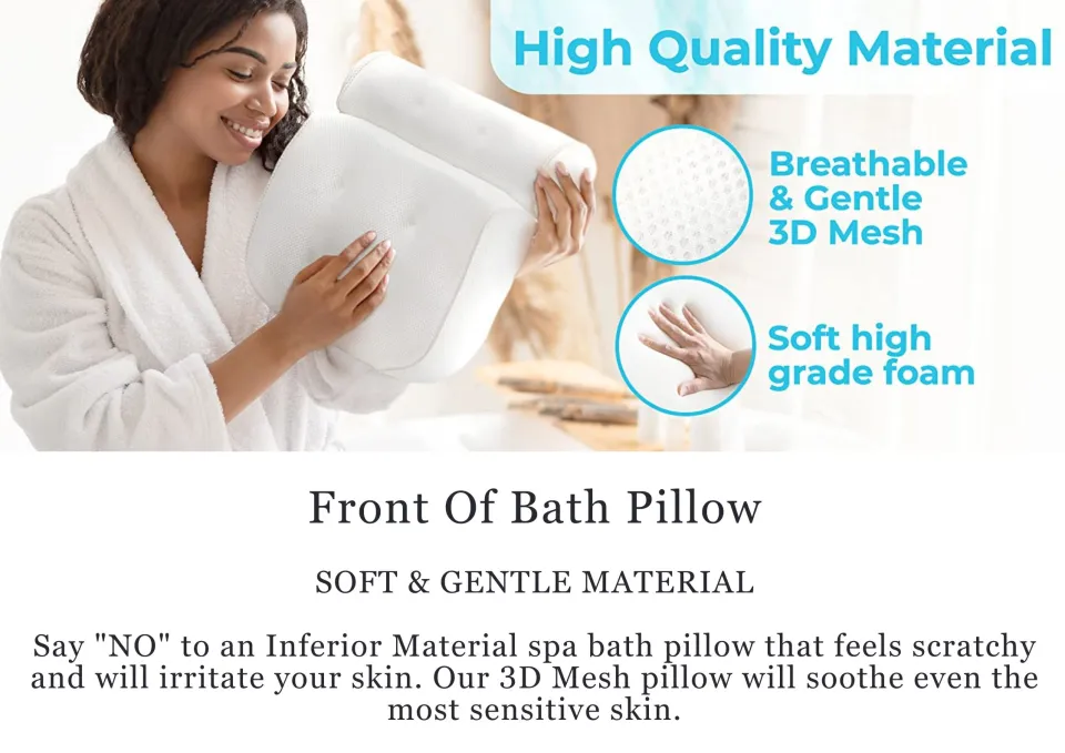 Bath Pillow Extra Comfort Relaxing Tub Neck and Back Support