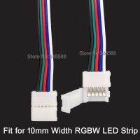 10ชิ้น5-Pin 5Pins 10Mm 2-Way Solderless สาย Rgbw Pcb ง่ายต่อการสายต่อเปลือยสำหรับ5050 Rgbw 10Cm Snap