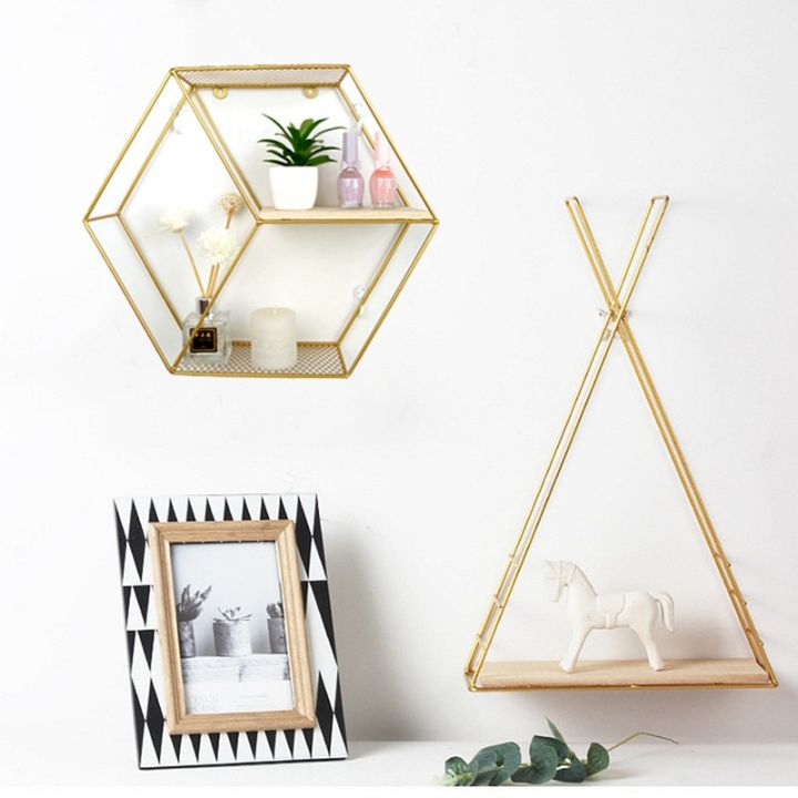 living-room-geometric-shelves-nordic-style-creative-wall-decoration-metal-shelf-round-hexagon-storage-holder-rack-shelves