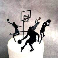 【CW】►☊♣  5pcs Boys Playing Basketball Scene Kids Favors Table Decoration Dessert Accessories Supplies