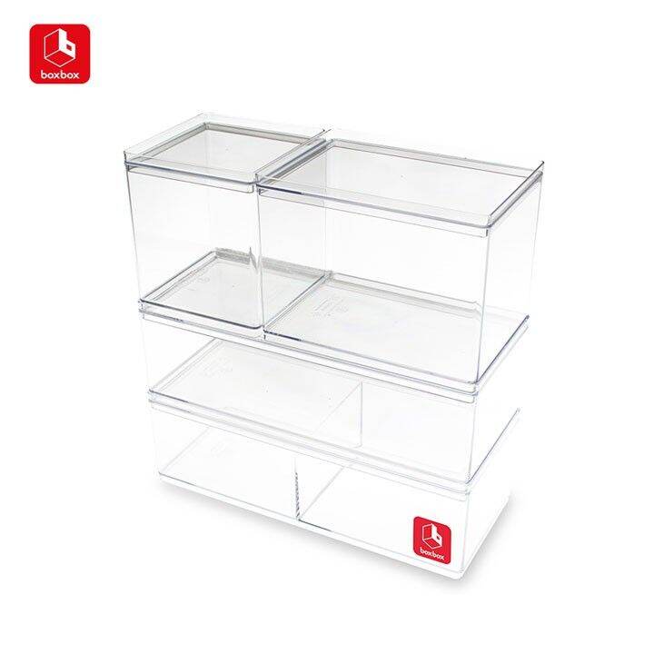 boxbox กล่องใสอเนกประสงค์ ซ้อนได้ กล่องใส่โมเดล ของเล่น ฟิกเกอร์ กล่อง