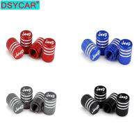 DSYCAR 4Pcs/Set Universal Jeep Logo Alu alloy Tire Valve Caps for Car Truck Motorcycle Bicycle Valve Stem Cover Tire Accessories