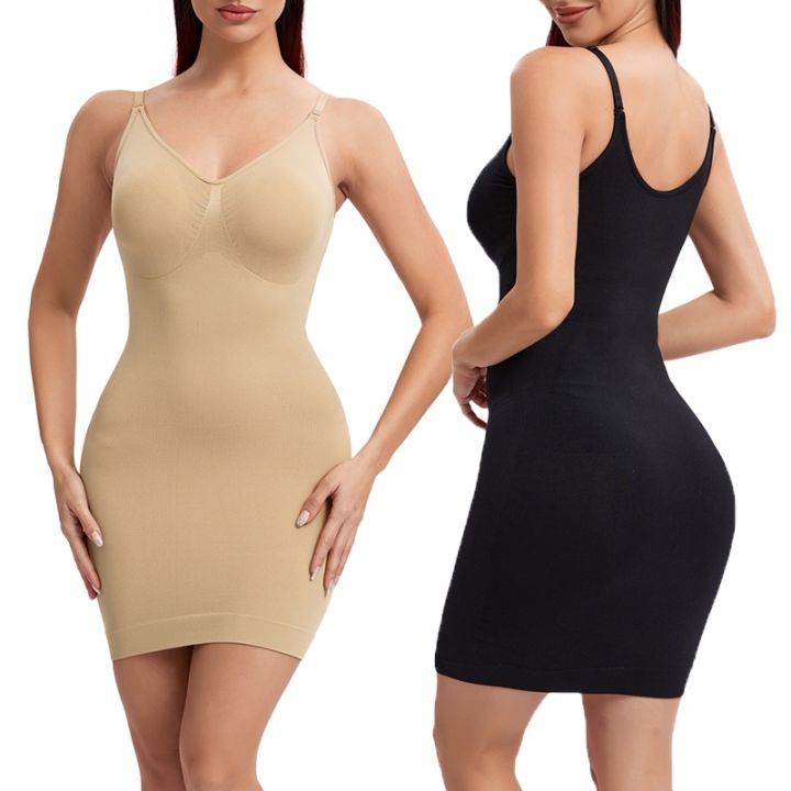 Shapewear Slip Dress for Women Tummy Control Body Shaper Full Slips Under  Dress