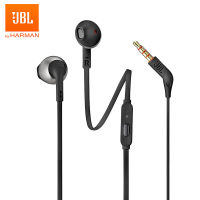 JBL T205A 3.5mm Wired Earphones Stereo Music Earbuds In-ear HIFI Sport Headset 1-button Control Hands-free Call with Microphone