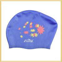 Swimming Equipment Ergonomically Designed Silicone Swimming Cap Size 18.5  24cm Swimming Accessories Fabric Swimming Cap Printed Swim Caps