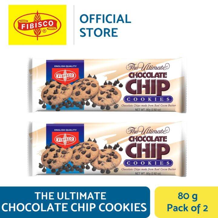 Fibisco Chocolate Chip Cookies 80g (Pack Of 2) | Lazada PH