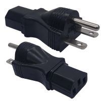 ✜☒✢ 10pcs IEC 320 C13 to USA US NEMA American 6-15P 3Pin Male Industrial AC Power Adapter PDU UPS Connector Converter Plug Socket
