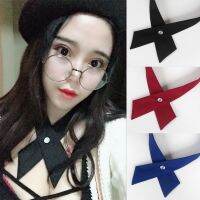 2018 Fashion Women Men Adjustable Cross Bowtie Solid Color Polyester Wedding Party Student Bow Tie Girls Cross knot