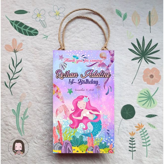 Under the Sea Mermaid Theme Party Bag Loot Bag with Handle | Lazada PH