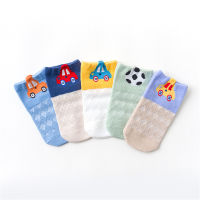 5 PairsLot Children Cotton Socks Boy Girl Baby Cute Cartoon Breathable Mesh Socks For 1-12 Years Teens Summer Fashion Kids CN