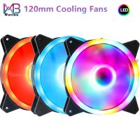 【hot】❅❍  120mm Computer Cooling Cooler Fans Molex 3PIN Colorful Radiator Chassis 12V 12cm Ventilador