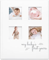 KeaBabies Baby Memory Book First 5 Years Journal - Modern Minimalist Hardcover 66 Pages First Year Milestone Newborn Journal for Boys, Girls - Baby Scrapbook - Baby Album And Memory Book (Alpine White)