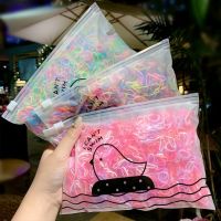 【hot】 1000pcs/Pack Disposable Elastic Rubber Bands Childrens Silicone Hair Ponytail Holder Scrunchie Set