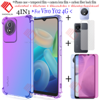 (4 in 1)Cases For VIVO Y02 4G เคสโทรศัพท์ , เคส , เคสวีโว่ , เคสออปโป้ ฟิล์มกระจก ฟิล์มกันรอยโทรศัพท์ ฟิล์ม ฟิล์มกล้อง ฟิมล์กล้อง ฟิล์มติดกล้อง ฟิล์มหลัง ฟิมหลัง