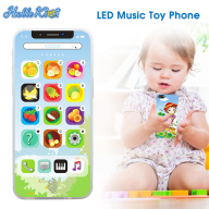 HelloKimi Đồ chơi điện thoại di động phát nhạc có đèn LED và có thể sạc lại giúp trẻ em học tiếng Anh - INTL thumbnail
