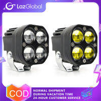 ไฟ LED 8 ZES-3570 LED 80W 6000K/3000K 5โหมดไฟเสริมสำหรับการขับขี่กันน้ำ IP68 UTV มีสินค้าในสต็อก