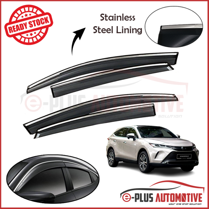 Toyota Harrier XU80 Injection Car Door Visor With Stainless Steel ...