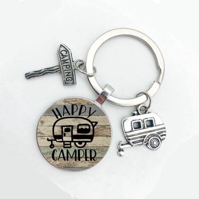 2021 New Camper Wagon I Camping Keychain Trailer Road Sign Souvenir