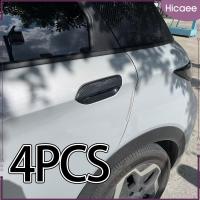 Hicaee 4ชิ้นฝาครอบชามที่จับประตูรถป้องกันรอยขีดข่วนสำหรับ Byd Dolphin 2023-2024สีดำคาร์บอนไฟเบอร์