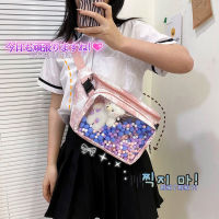 2022 New Handbags and Purses Japanese Girls Itabag Big Crossbody Bags Tie-dye PVC Transparent Bag Chest Bag Bagpack ita bag