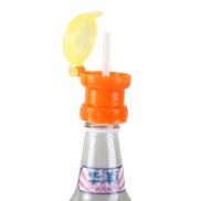 GOLDMA Juice Bottle Anti Choking Kid Straw Lid With Straw Silicone Straw