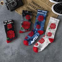 VFBF Unisex Winter Warm Street Skate Skateboard Hosiery Rose pattern Hip-hop Cotton Socks