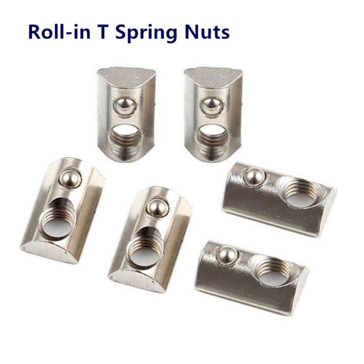 20/5pcs Rollin T Slot Nuts M3 M4 M5 M6 M8 Half Round Ball Elasticity